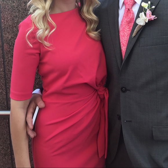 asos pink bodycon dress